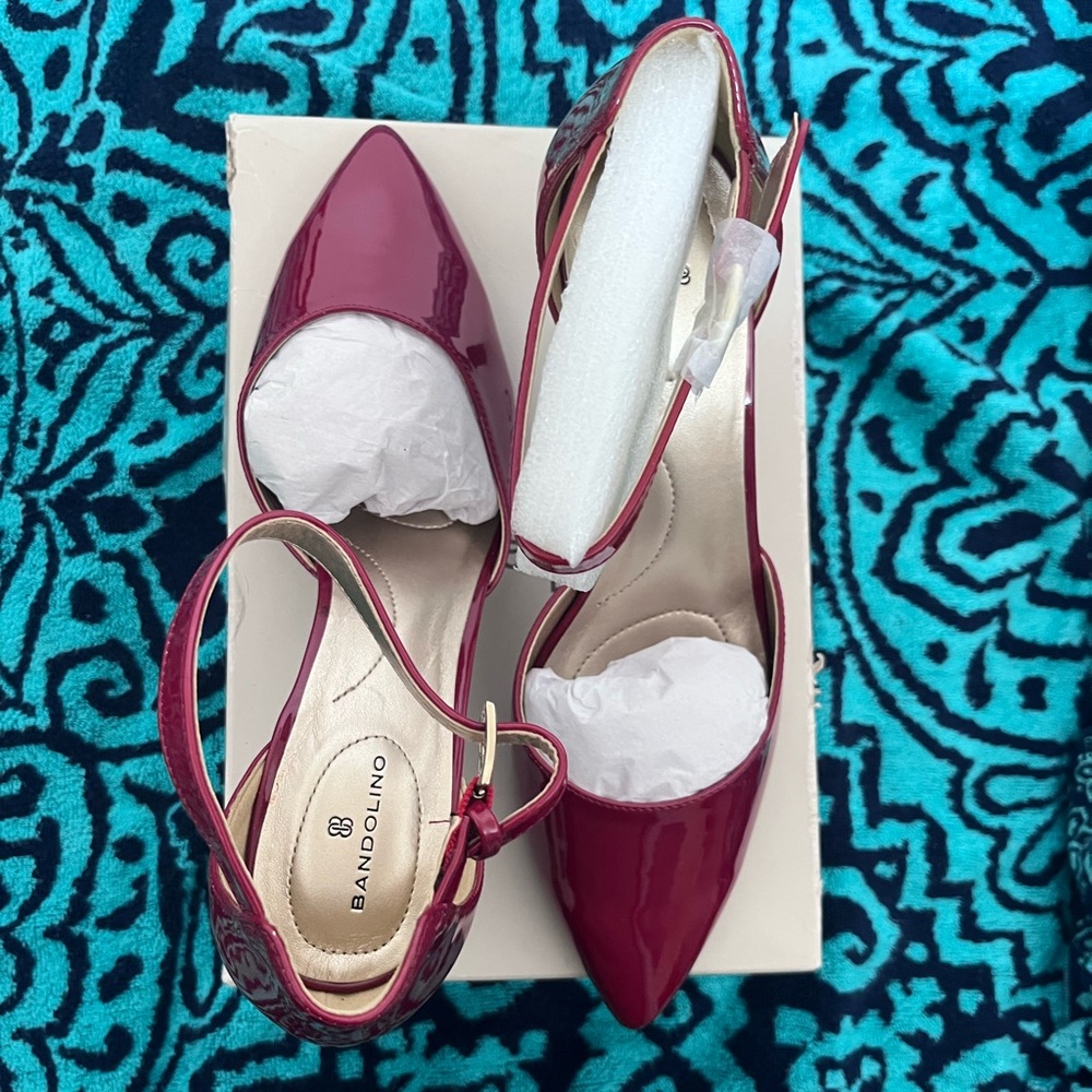 NEW 👠 Red Heels with Front Ankle Strap Design